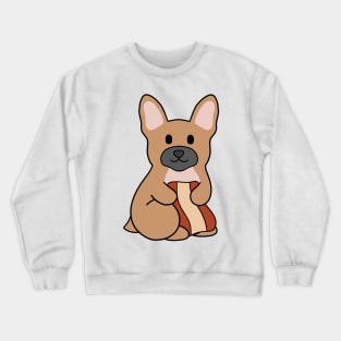 Brown French Bulldog Bacon Crewneck Sweatshirt